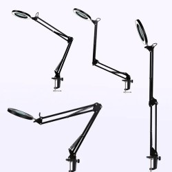 Чорна настільна лампа з 5Х збільшувальним склом Живлення від USB ___KRY560/710 (259)